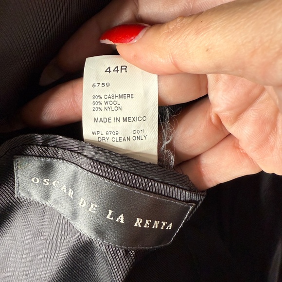 NWT Oscar De La Renta Ultralux Cashmere Blend Black 2 button Blazer sport coat - Picture 8 of 8